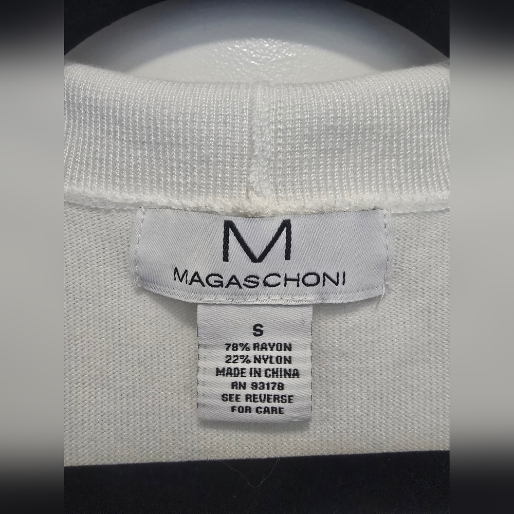Magaschoni White Rayon Blend Top - Picture 2 of 7